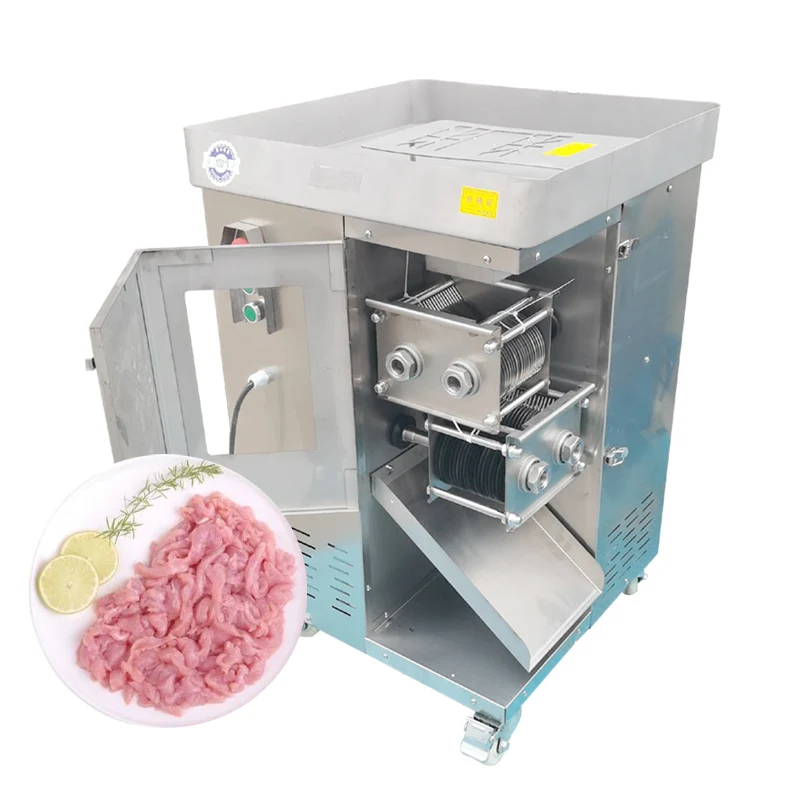 Промышленная Электрическая машина для резки пищевых продуктов, Резак для нарезки свежего мяса, машина для измельчения и нарезки говядины, свинины Изображение 0