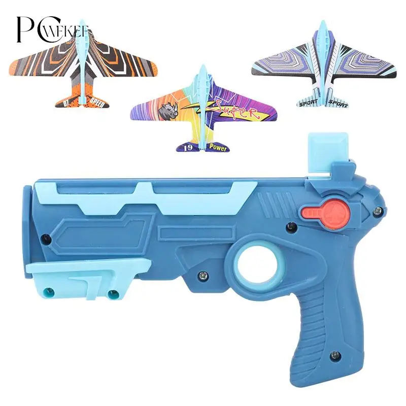 Пусковая установка для самолета Пузырьковая катапульта с 6 маленькими игрушечными самолетами Забавные игрушки-самолетики для детей, подарок для стрельбы из пистолета-катапульты Изображение 0