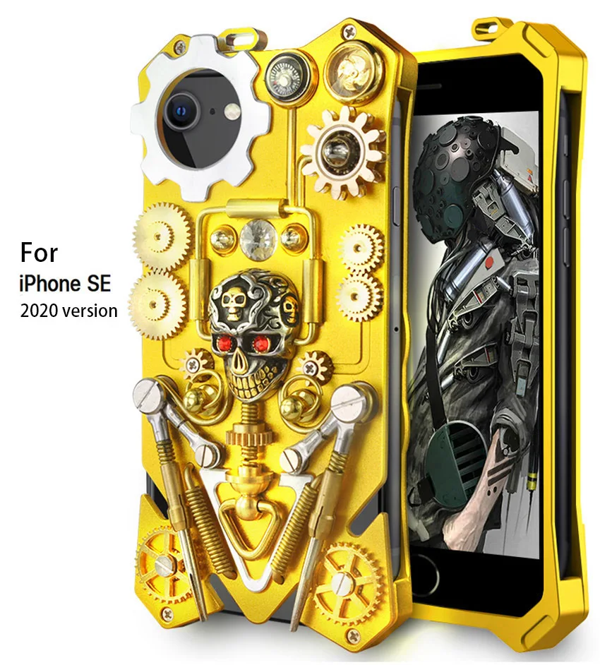Для Iphone Se 2020 Чехол Для телефона Iphone Se 2nd Gothic Цельнометаллический Механический Чехол-Броня Для Iphone Se 6 7 8 4,7-Дюймовый Чехол Изображение 0