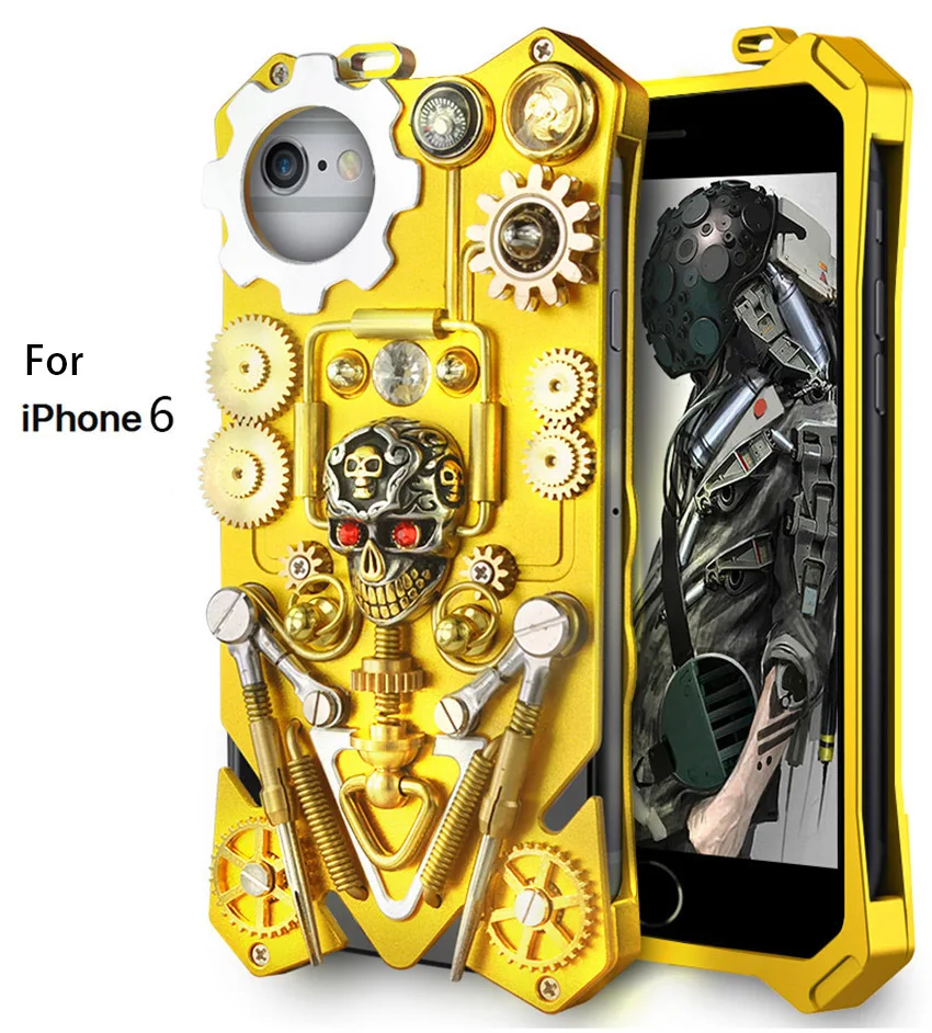 Для Iphone Se 2020 Чехол Для телефона Iphone Se 2nd Gothic Цельнометаллический Механический Чехол-Броня Для Iphone Se 6 7 8 4,7-Дюймовый Чехол Изображение 4