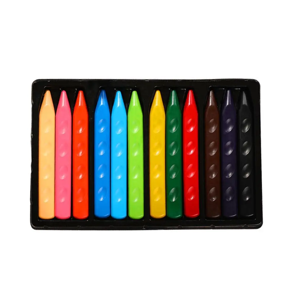 Моющиеся, не пачкающиеся, Стираемые вручную Игрушки, Детская Масляная Пастель, Цветные карандаши с треугольными отверстиями, Маркер для рисования, цветной карандаш Изображение 3