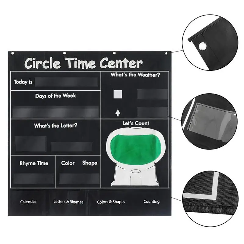 Учебный центр Circle Time, Карманный учебный календарь, сверхмощный детский календарь для подсчета букв, Цвет рифмы Изображение 1