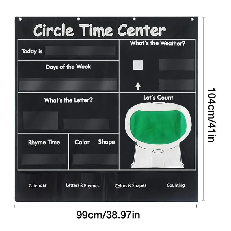 Учебный центр Circle Time, Карманный учебный календарь, сверхмощный детский календарь для подсчета букв, Цвет рифмы Изображение 5