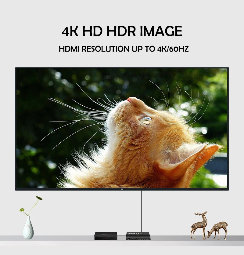 Переключатель HDMI 5x1 4k/ 60hz HDR с ИК-пультом дистанционного управления Поддержка 4K 3D 5 в 1 для Xbox PS4 5 Вход HD 2.0 Изображение 4