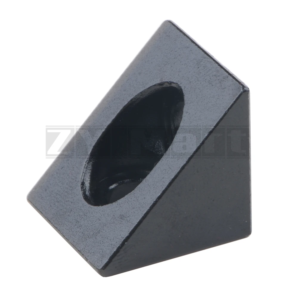 1 шт. V-образный черный угловой разъем 90 градусов Угловой кронштейн для openbuilds CNC mill 3D принтер DIY запчасти Изображение 2