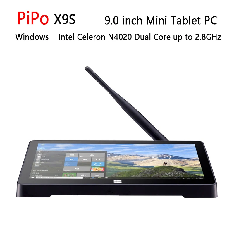 PiPo X9S Универсальный мини-планшетный ПК 9 дюймов Windows 10/11 Intel Celeron N4020 двухъядерный 2,8 ГГц 4 ГБ оперативной памяти 64 ГБ ПЗУ Поддержка HDMI RJ45 Изображение 0