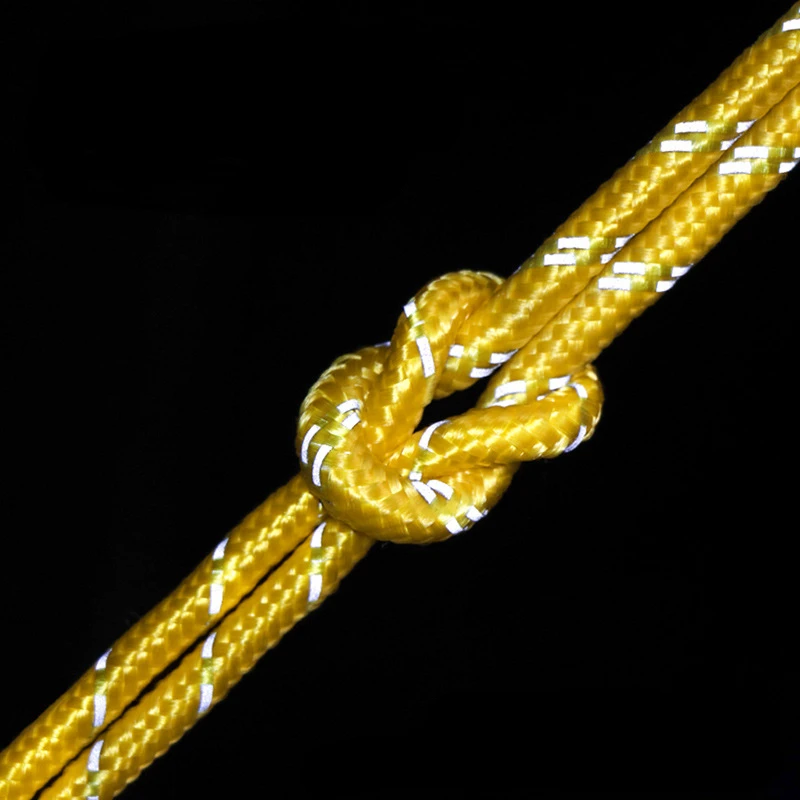 Наружная веревка для кемпинга толщиной 5 мм, веревка для зонтика, светоотражающая ветрозащитная веревка для крепления навеса, удлинительная веревка длиной 5 м Изображение 3