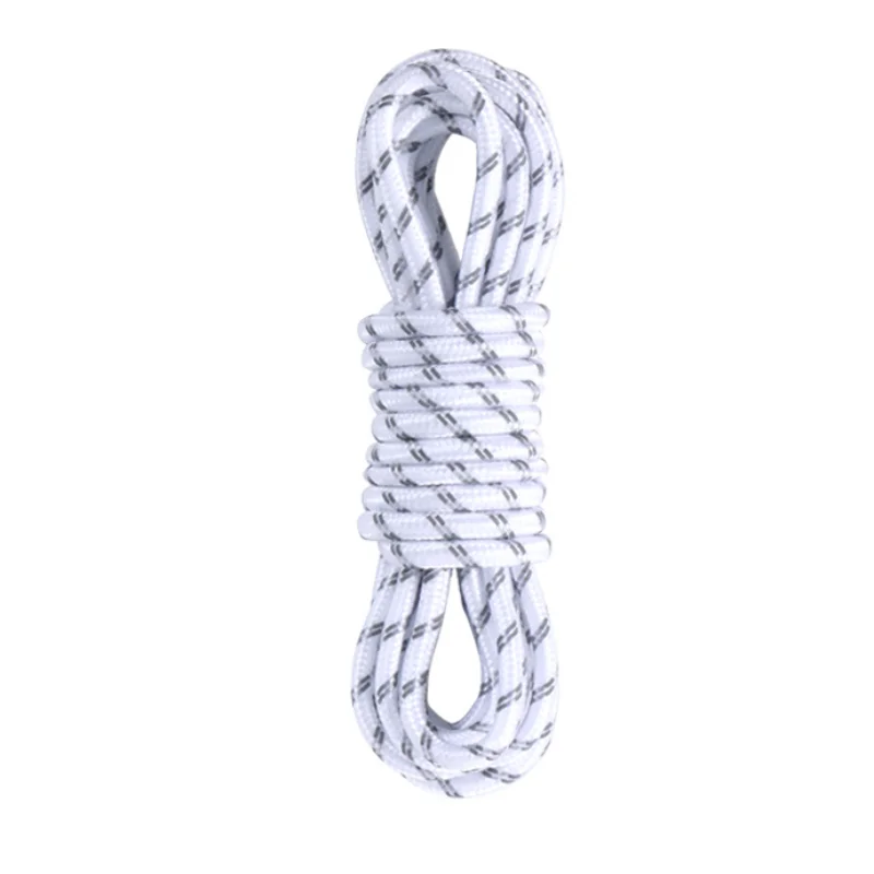 Наружная веревка для кемпинга толщиной 5 мм, веревка для зонтика, светоотражающая ветрозащитная веревка для крепления навеса, удлинительная веревка длиной 5 м Изображение 4