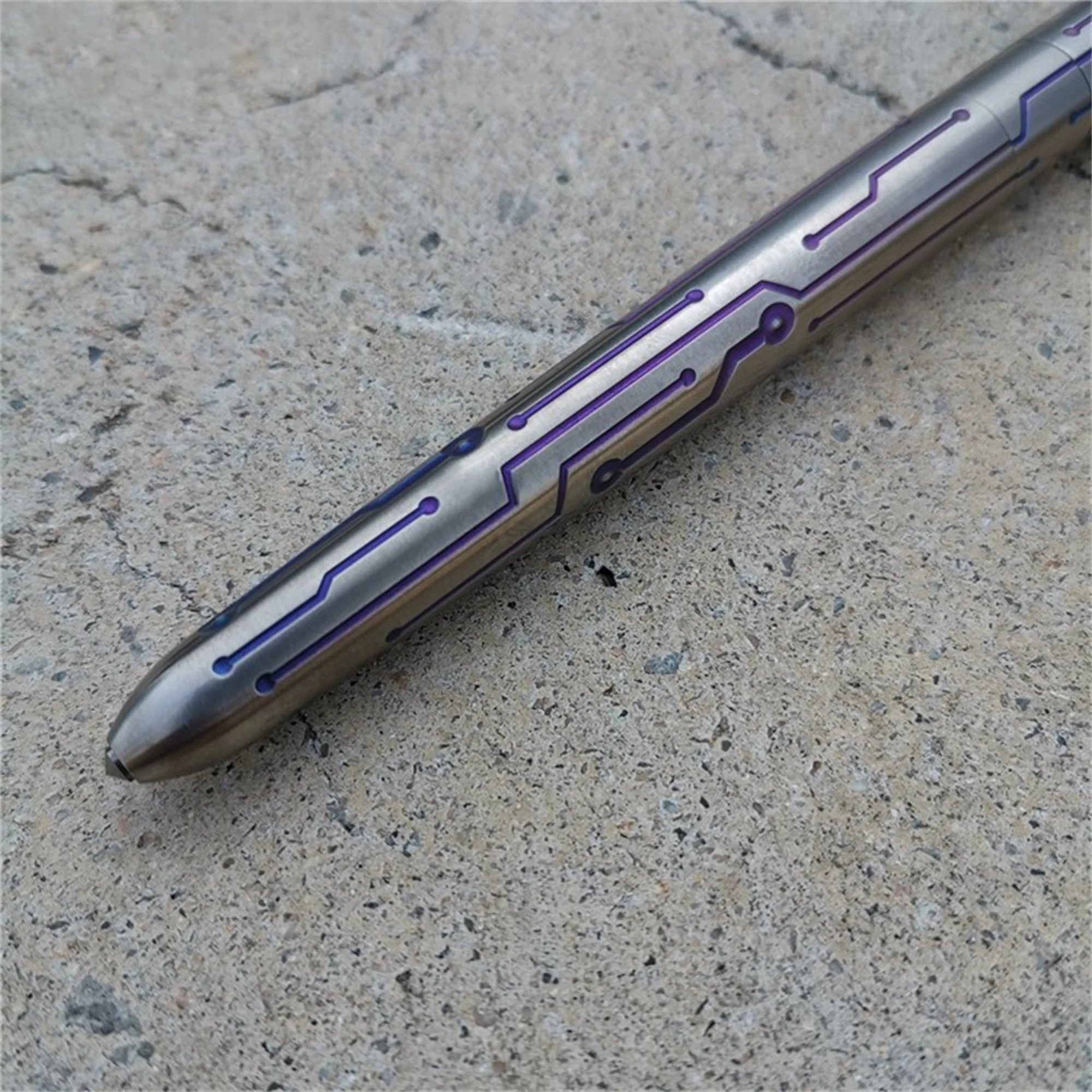 Ручка для подписи из титанового сплава, тактическая ручка с головкой из вольфрамовой стали EDC, оконный выключатель, наружный многофункциональный инструмент Изображение 5