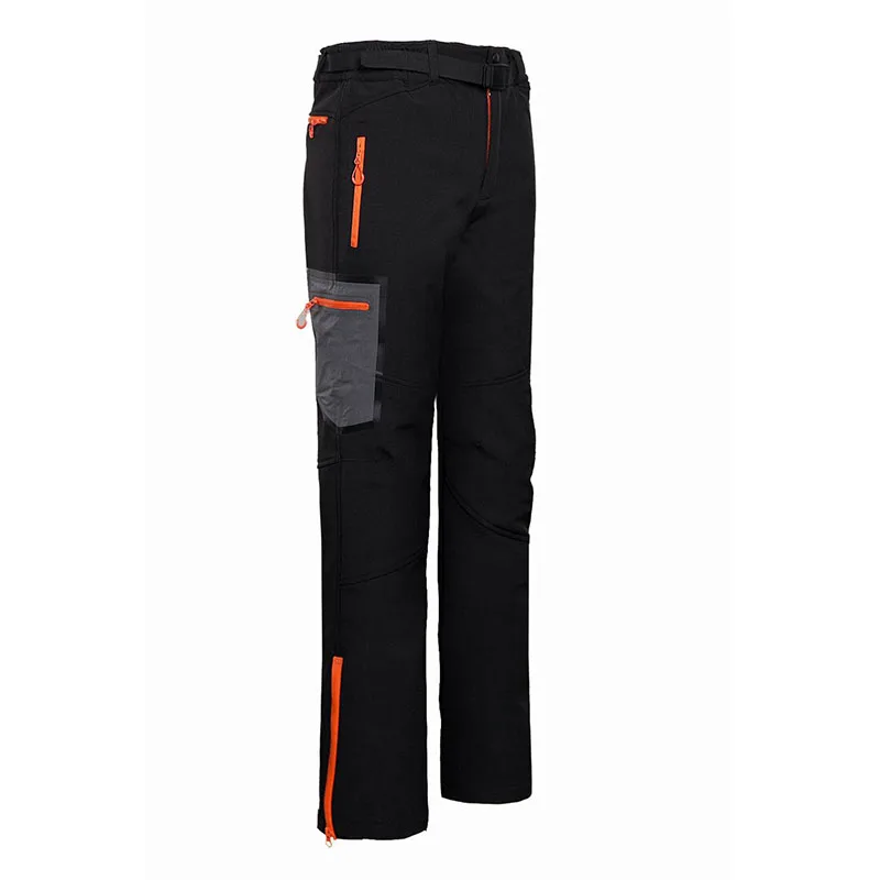 Мужские брюки из мягкой оболочки, ветрозащитные водонепроницаемые походные брюки с флисовой подкладкой, брюки из мягкой оболочки для альпинизма Изображение 0