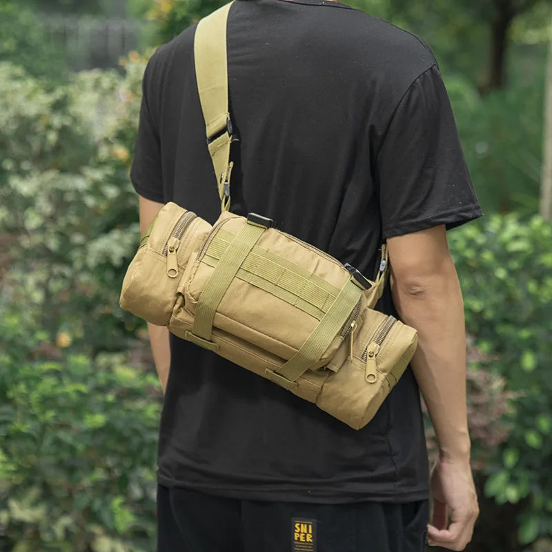 Высококачественный уличный военный тактический рюкзак, поясная сумка, сумка для рыбалки, кемпинга, пешего туризма, нагрудная сумка Изображение 3