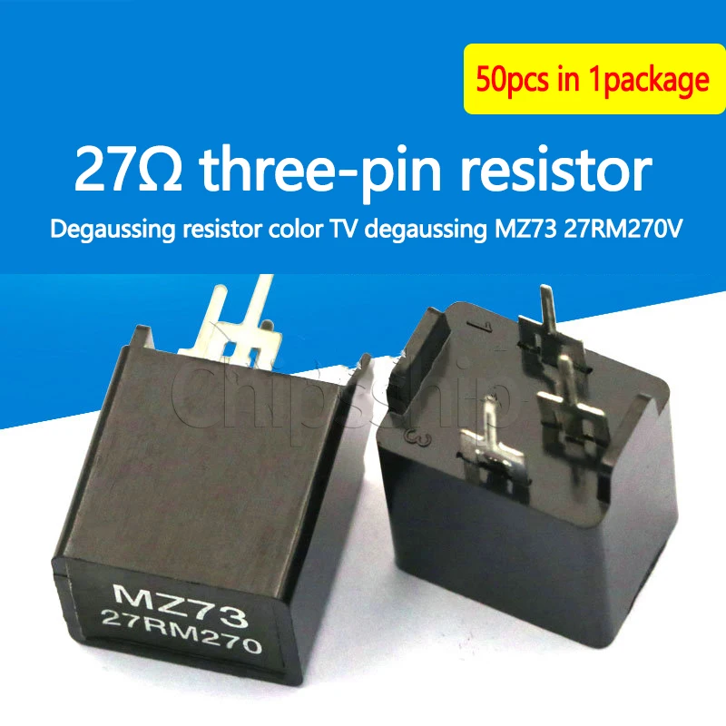 Резистор размагничивания цветного телевизора MZ73 27RM 270V 27Ω 27Euro Tripin Resistor Изображение 0