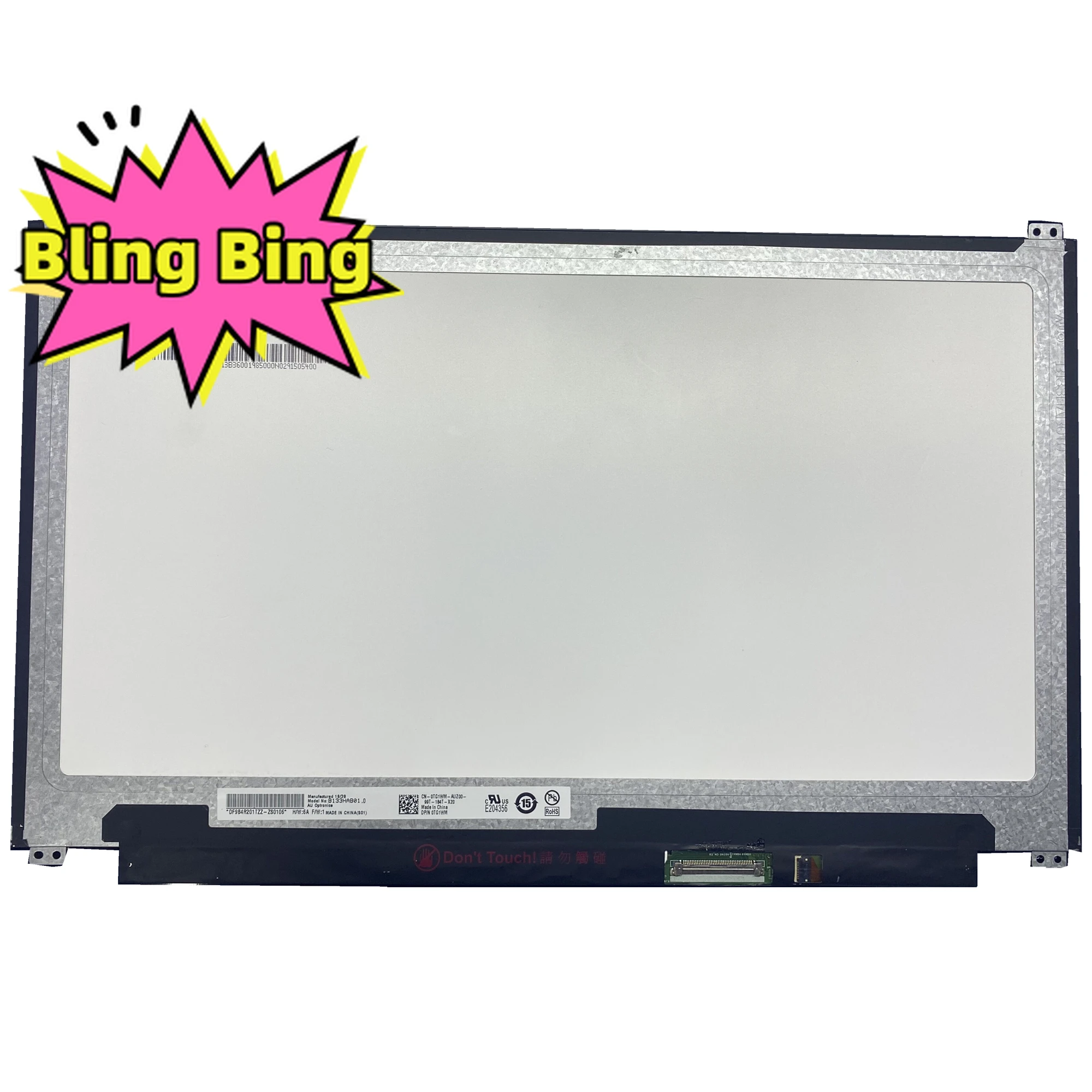 B133HAB01.0 1920 × 1080 40 контактов 13,3-дюймовый ЖК-экран ноутбука EDP anel Изображение 0