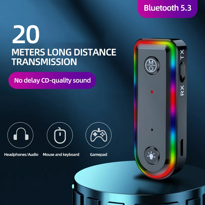 2 в 1 Беспроводной Bluetooth 5,3 Приемник Передатчик Адаптер 3,5 мм Разъем Для Автомобильной Музыки Аудио Aux Приемник Наушников Громкой Связи Изображение 0